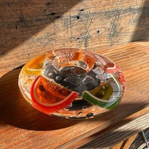 Lucite citrus tea light holder